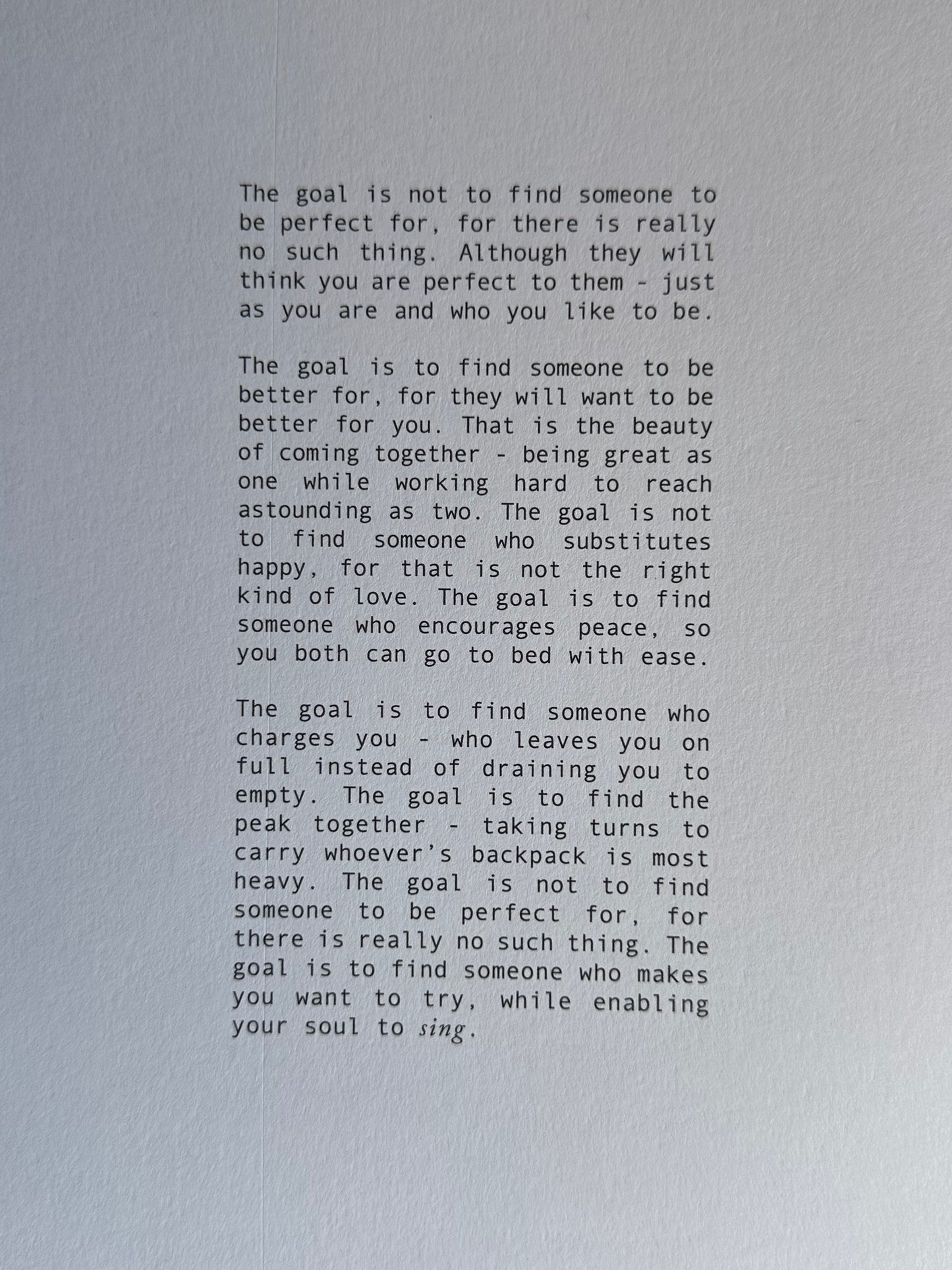 The Goal